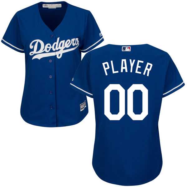 Women's Los Angeles Dodgers Majestic Royal Alternate Cool Base Custom Jersey