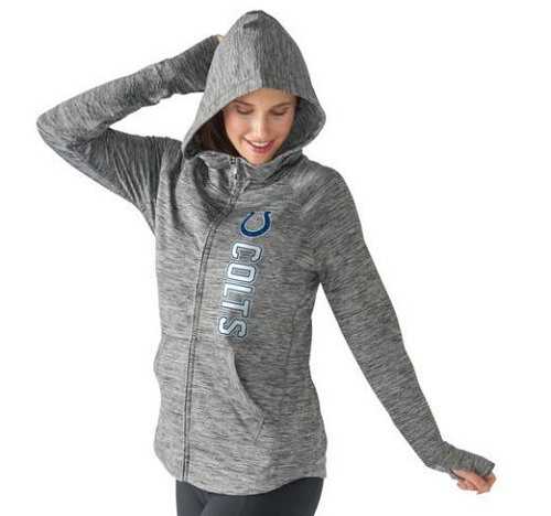 Women's NFL Indianapolis Colts G-III 4Her by Carl Banks Recovery Full-Zip Hoodie Heathered Gray