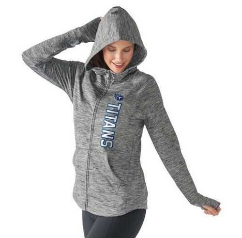 Women's NFL Tennessee Titans G-III 4Her by Carl Banks Recovery Full-Zip Hoodie Heathered Gray