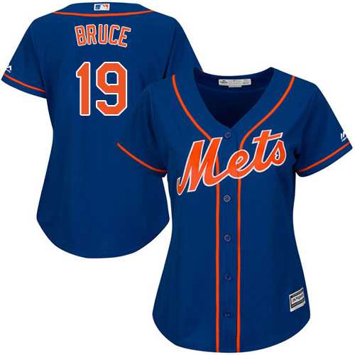 Women's New York Mets #19 Jay Bruce Blue Alternate Stitched MLB Jersey