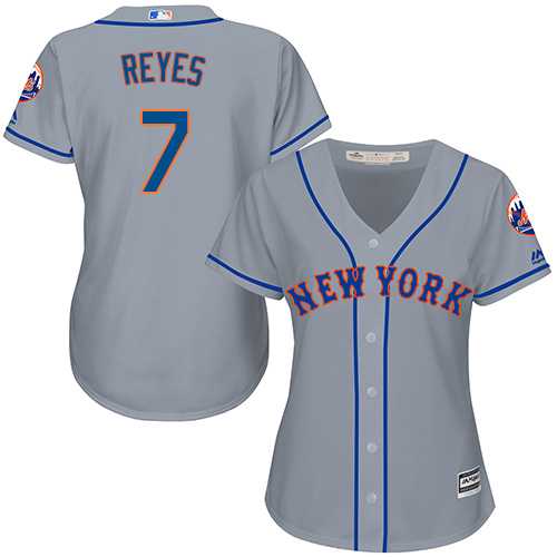 Women's New York Mets #7 Jose Reyes Grey Road Stitched MLB Jersey