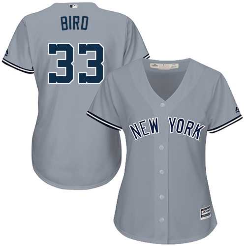 Women's New York Yankees #33 Greg Bird Grey Road Stitched MLB Jersey