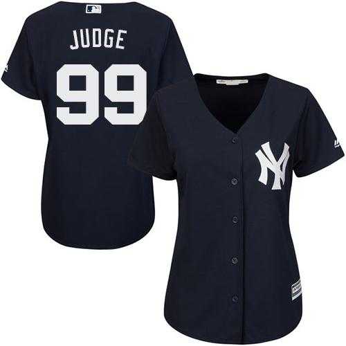 Women's New York Yankees #99 Aaron Judge Navy Blue Alternate Stitched MLB Jersey