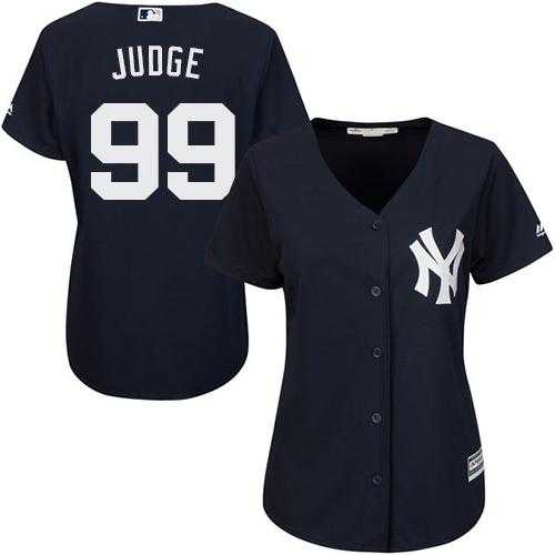 Women's New York Yankees #99 Aaron Judge Navy Blue Alternate Stitched MLB Jersey Women's New York Yankees #99 Aaron Judge Navy Blue Alternate Stitched MLB Jersey