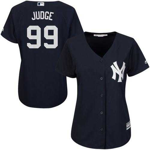 Women's New York Yankees #99 Aaron Judge Navy Blue Alternate Stitched MLB Jersey Women's New York Yankees #99 Aaron Judge Navy Blue Alternate Stitched MLB Jersey