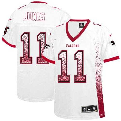 Women's Nike Atlanta Falcons #11 Julio Jones White Stitched NFL Elite Drift Fashion Jersey