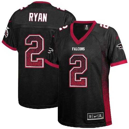 Women's Nike Atlanta Falcons #2 Matt Ryan Black Alternate Stitched NFL Elite Drift Fashion Jersey