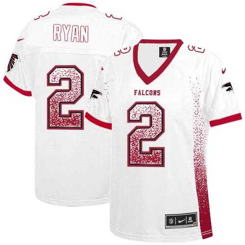 Women's Nike Atlanta Falcons #2 Matt Ryan White Stitched NFL Elite Drift Fashion Jersey