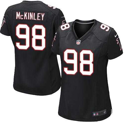Women's Nike Atlanta Falcons #98 Takkarist McKinley Black Alternate Stitched NFL Elite Jersey