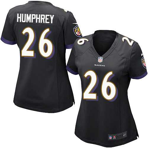 Women's Nike Baltimore Ravens #26 Marlon Humphrey Black Alternate Stitched NFL New Elite Jersey