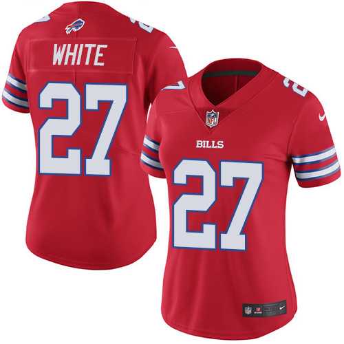 Women's Nike Buffalo Bills #27 Tre'Davious White Red Stitched NFL Limited Rush Jersey