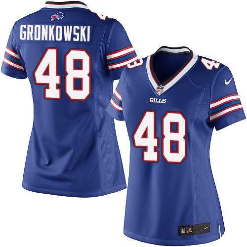 Women's Nike Buffalo Bills #48 Glenn Gronkowski Royal Blue Elite NFL Jersey