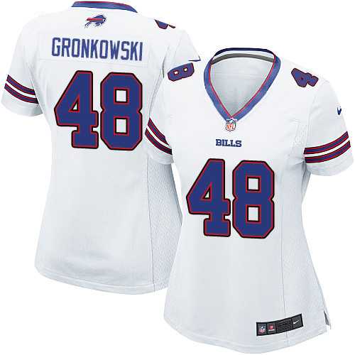 Women's Nike Buffalo Bills #48 Glenn Gronkowski White Elite NFL Jersey