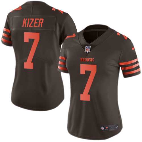 Women's Nike Cleveland Browns #7 DeShone Kizer Brown Stitched NFL Limited Rush Jersey