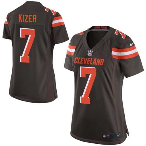 Women's Nike Cleveland Browns #7 DeShone Kizer Brown Team Color Stitched NFL New Elite Jersey