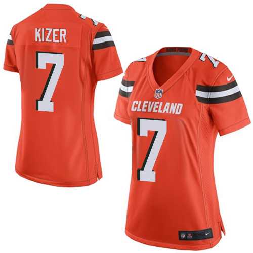 Women's Nike Cleveland Browns #7 DeShone Kizer Orange Alternate Stitched NFL New Elite Jersey