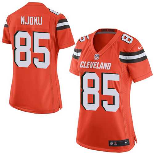 Women's Nike Cleveland Browns #85 David Njoku Orange Alternate Stitched NFL New Elite Jersey