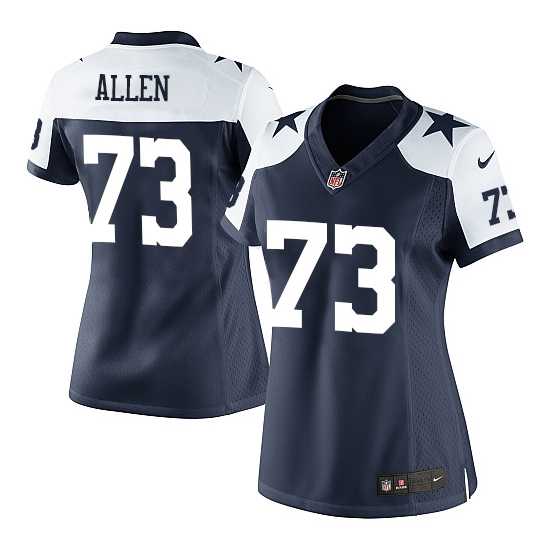 Women's Nike Dallas Cowboys #73 Larry Allen Navy Blue Stitched NFL Elite Throwback Alternate jersey