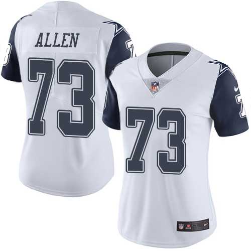 Women's Nike Dallas Cowboys #73 Larry Allen White Stitched NFL Limited Rush Jersey