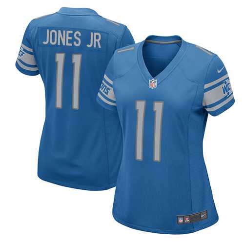 Women's Nike Detroit Lions #11 Marvin Jones Jr Light Blue Team Color Stitched NFL Elite Jersey