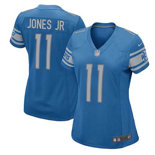 Women's Nike Detroit Lions #11 Marvin Jones Jr Light Blue Team Color Stitched NFL Elite Jersey Women's Nike Detroit Lions #11 Marvin Jones Jr Light Blue Team Color Stitched NFL Elite Jersey