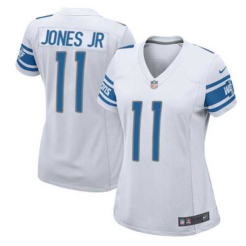 Women's Nike Detroit Lions #11 Marvin Jones Jr White Stitched NFL Elite Jersey