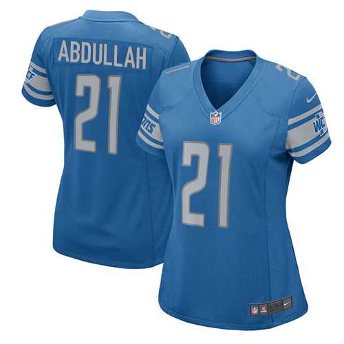 Women's Nike Detroit Lions #21 Ameer Abdullah Light Blue Team Color Stitched NFL Elite Jersey