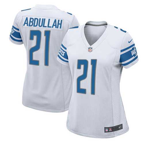Women's Nike Detroit Lions #21 Ameer Abdullah White Stitched NFL Elite Jersey