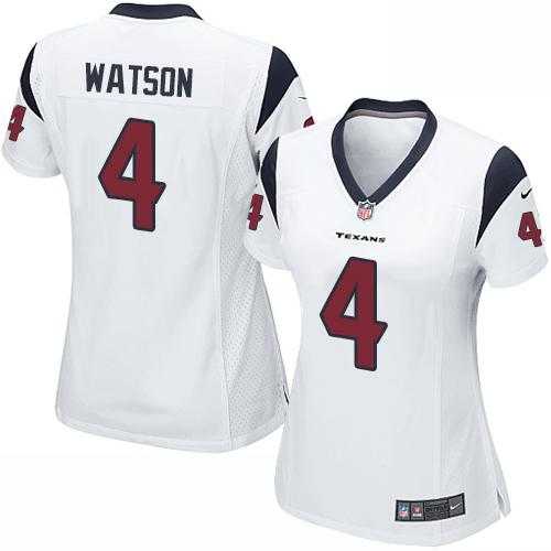 Women's Nike Houston Texans #4 Deshaun Watson White Stitched NFL Elite Jersey