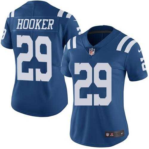 Women's Nike Indianapolis Colts #29 Malik Hooker Royal Blue Stitched NFL Limited Rush Jersey