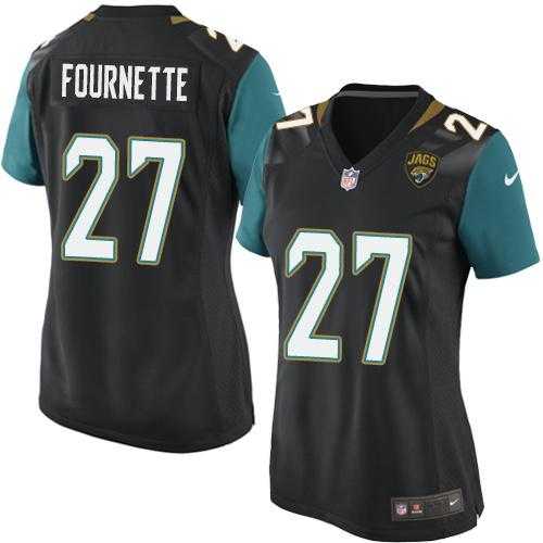 Women's Nike Jacksonville Jaguars #27 Leonard Fournette Black Alternate Stitched NFL Elite Jersey