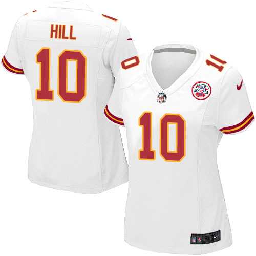 Women's Nike Kansas City Chiefs #10 Tyreek Hill White Stitched NFL Elite Jersey