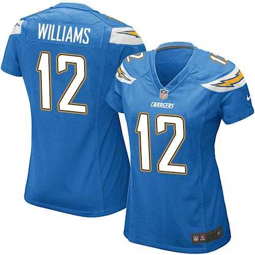 Women's Nike Los Angeles Chargers #12 Mike Williams Electric Blue Alternate Stitched NFL New Elite Jersey