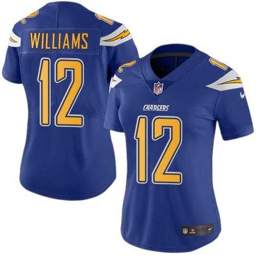 Women's Nike Los Angeles Chargers #12 Mike Williams Electric Blue Stitched NFL Limited Rush Jersey