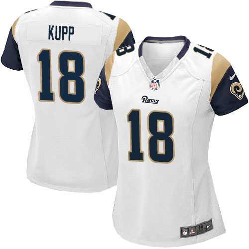Women's Nike Los Angeles Rams #18 Cooper Kupp White Stitched NFL Elite Jersey