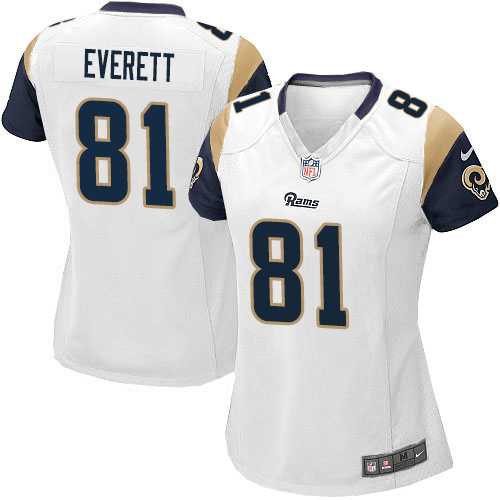 Women's Nike Los Angeles Rams #81 Gerald Everett White Stitched NFL Elite Jersey