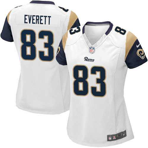 Women's Nike Los Angeles Rams #83 Gerald Everett White Stitched NFL Elite Jersey