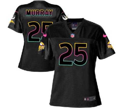 Women's Nike Minnesota Vikings #25 Latavius Murray Black NFL Fashion Game Jersey