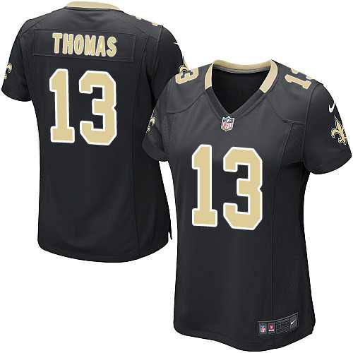 Women's Nike New Orleans Saints #13 Michael Thomas Black Team Color Stitched NFL Elite Jersey