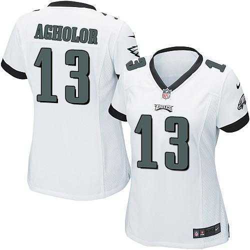 Women's Nike Philadelphia Eagles #13 Nelson Agholor White Stitched NFL New Elite Jersey
