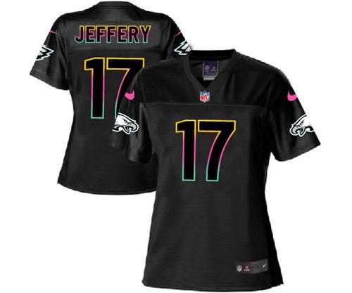 Women's Nike Philadelphia Eagles #17 Alshon Jeffery Black NFL Fashion Game Jersey