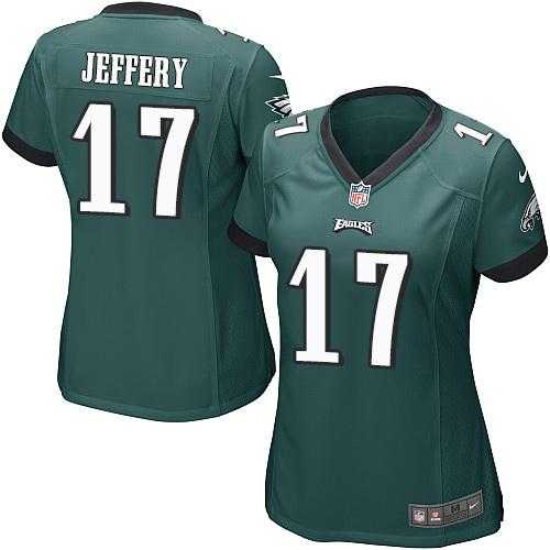 Women's Nike Philadelphia Eagles #17 Alshon Jeffery Midnight Green Team Color Stitched NFL New Elite Jersey
