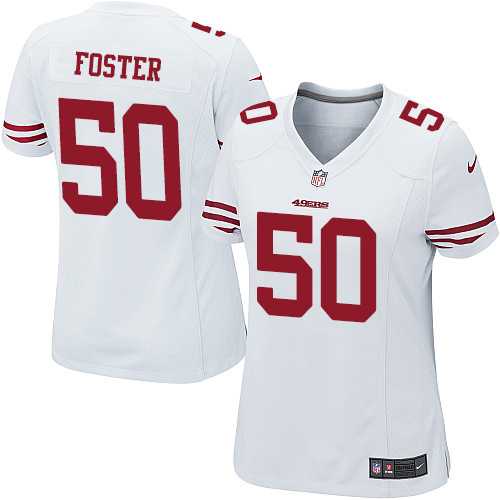 Women's Nike San Francisco 49ers #50 Reuben Foster White Stitched NFL Elite Jersey