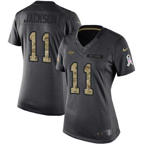 Women's Nike Tampa Bay Buccaneers #11 DeSean Jackson Black Stitched NFL Limited 2016 Salute to Service Jersey