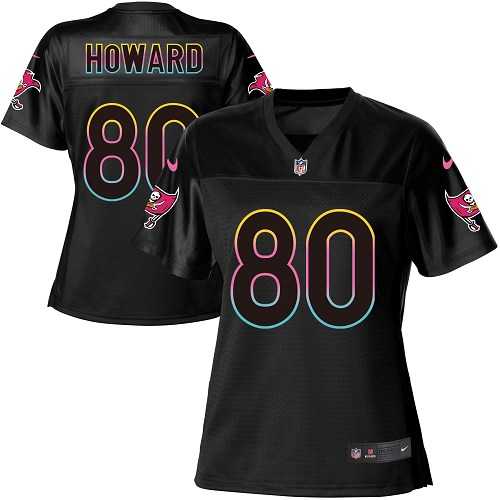 Women's Nike Tampa Bay Buccaneers #80 O. J. Howard Black NFL Fashion Game Jersey