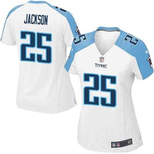 Women's Nike Tennessee Titans #25 Adoree' Jackson White Stitched NFL Elite Jersey