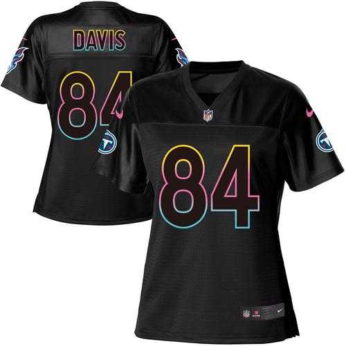 Women's Nike Tennessee Titans #84 Corey Davis Black NFL Fashion Game Jersey