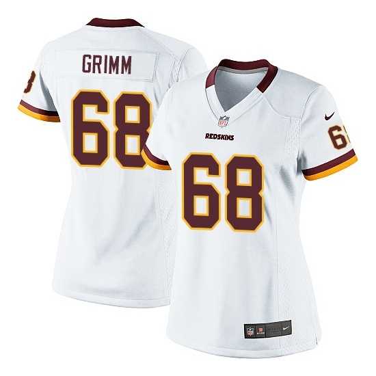 Women's Nike Washington Redskins #68 Russ Grimm White Elite Jersey