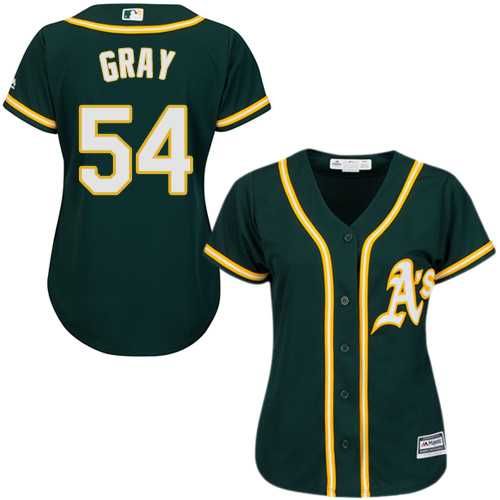 Women's Oakland Athletics #54 Sonny Gray Green Alternate Stitched MLB Jersey