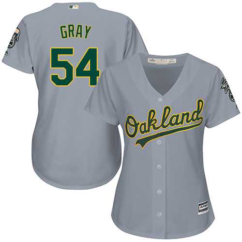 Women's Oakland Athletics #54 Sonny Gray Grey Road Stitched MLB Jersey